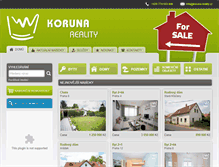 Tablet Screenshot of koruna-reality.cz